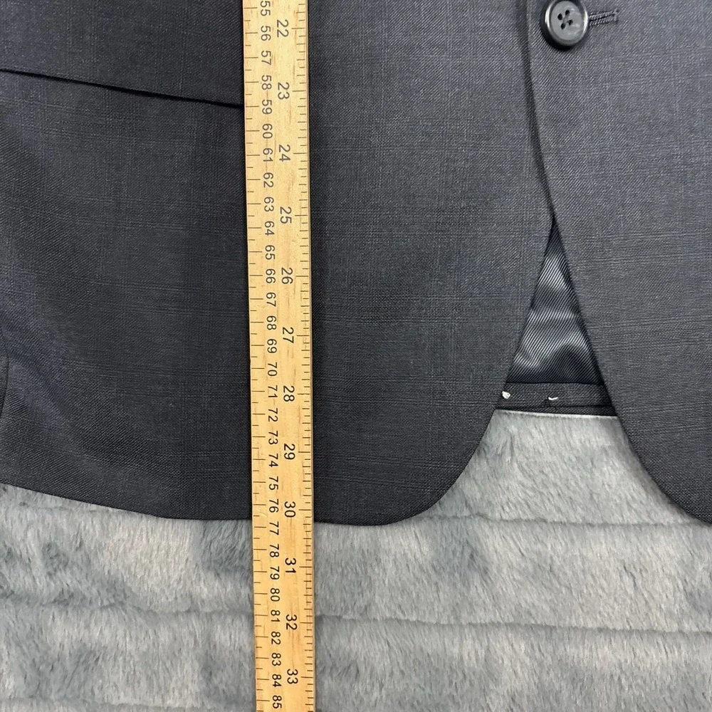 Saddlebred Suit Separate Blazer Mens 42S Dark Gray Two Button Notch Lapel 8721